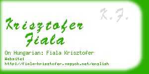 krisztofer fiala business card